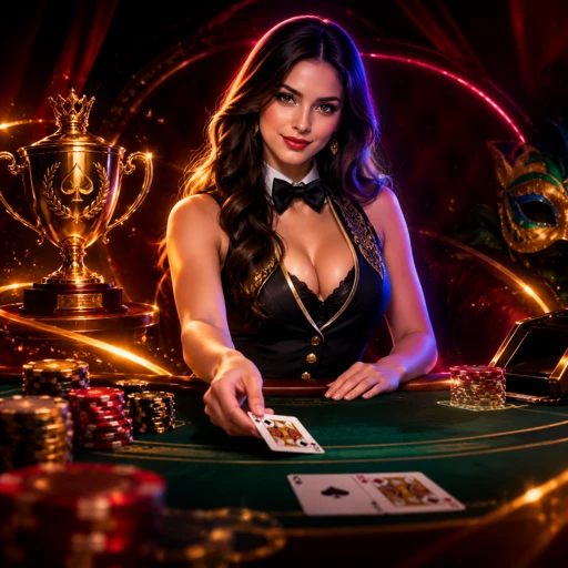 Mesa de blackjack ao vivo usada para estudar a estratégia básica